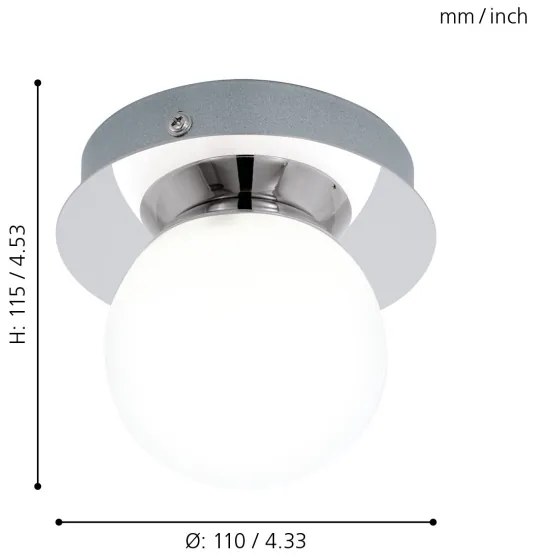 Eglo 94626 - Lampada da bagno a LED MOSIANO LED/3,3W/230V IP44