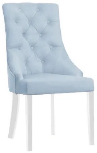 Sedia provenzale velluto blu trapuntata Princess 83-Arrediorg