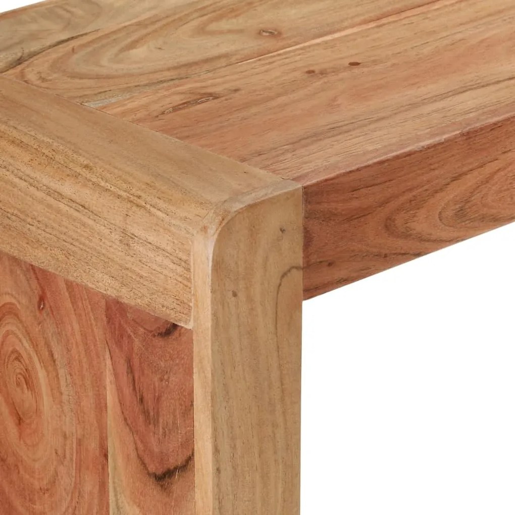 Tavolo consolle 110x30x76 cm in legno massello di acacia