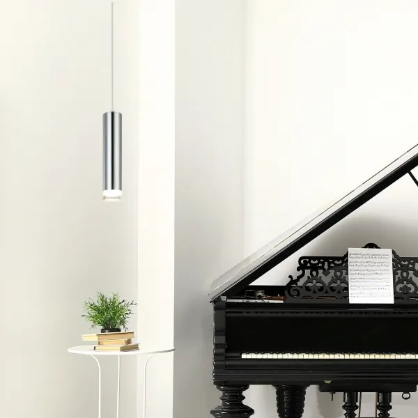 Lampadario a sospensione con filo ARMIN 1xGU10/10W/230V cromo lucido