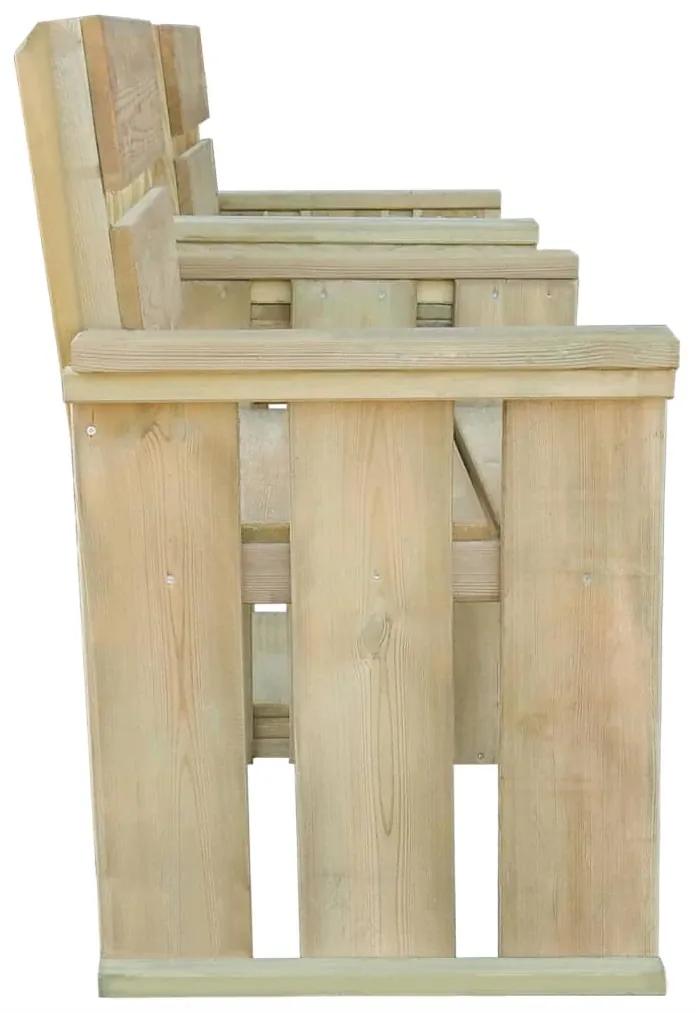 Panchina da giardino a 2 posti 150 cm in legno impregnato