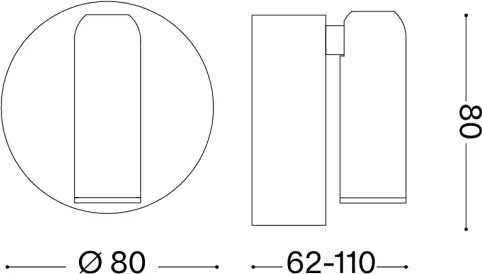 Ideal Lux - Faretto da parete LED ricaricabile e dimmerabile BEAN LED/3W/5V CRI95 ottone