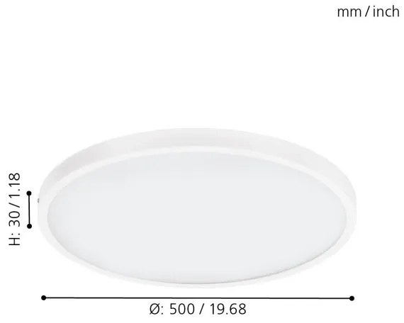 Eglo 97271 - Plafoniera LED dimmerabile FUEVA 1 1xLED/25W/230V 3000K