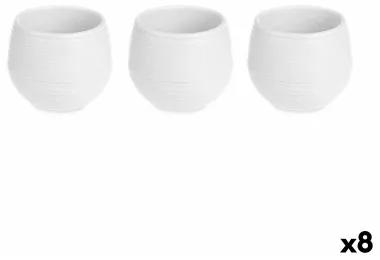 Set di Vasi 6,2 x 6,2 x 6,6 cm Bianco Plastica (8 Unità)