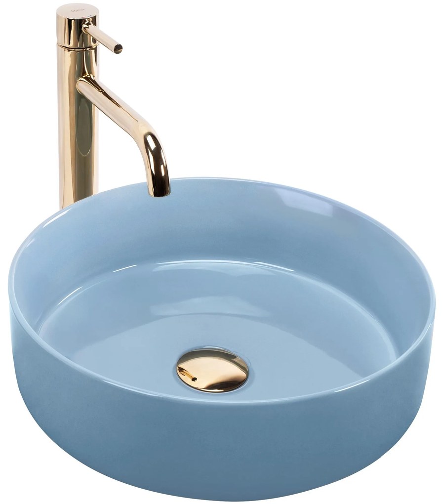 Lavabo da appoggio Rea SAMI L.BLUE SHINY