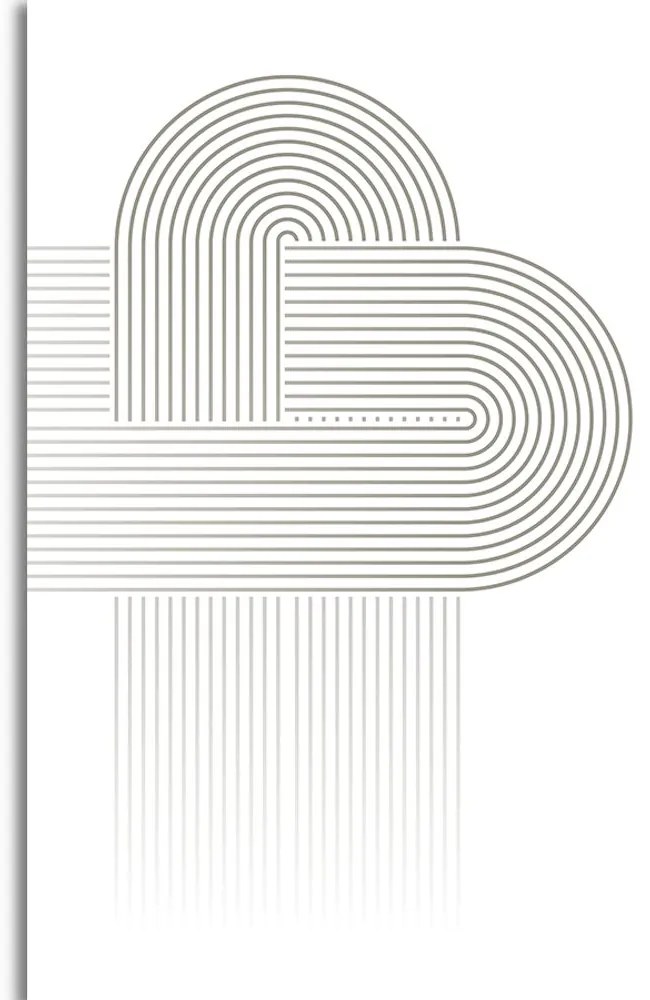Stampa su tela – Arcobaleni collegati Mid-Century