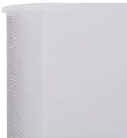 Paravento a 3 Pannelli in Tessuto 400x160 cm Bianco Sabbia