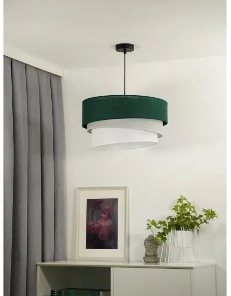 Duolla - Lampadario a sospensione con filo TRIO 1xE27/15W/230V diametro 45 cm verde/grigio/bianco