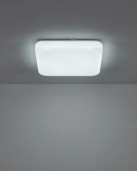 Eglo 902076 - Plafoniera da bagno a LED FRANIA, 18 W, 230 V, 33 x 33 cm, IP44