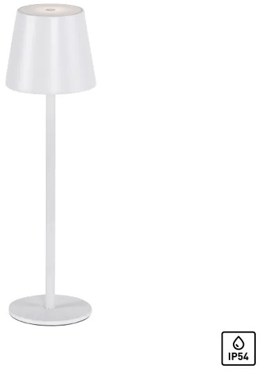 Leuchten Direkt 19250-16-LED Lampada ricaricabile da esterno EURIA LED/3W/5V IP54 bianco