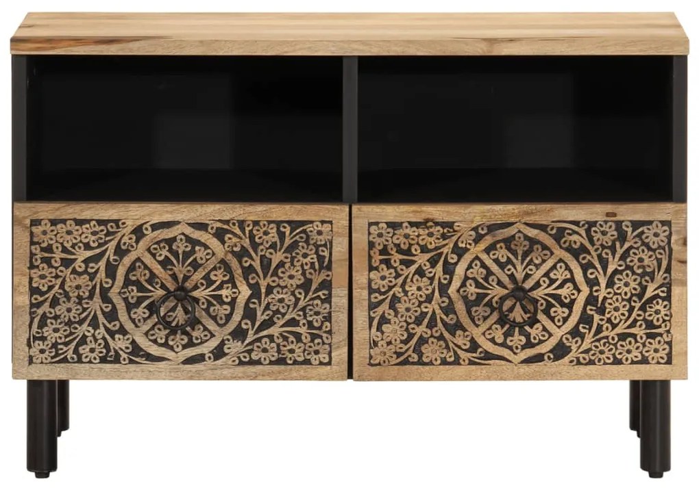 Mobile porta tv 70x33x46 cm in legno massello di mango