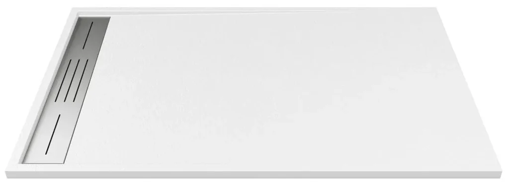 Piatto per doccia da posare o da incasso 120 x 80 cm in Resina Bianco - LYROSA