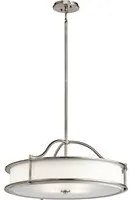 Lampadario Contemporaneo Emory Acciaio Peltro Classico 4 Luci E27