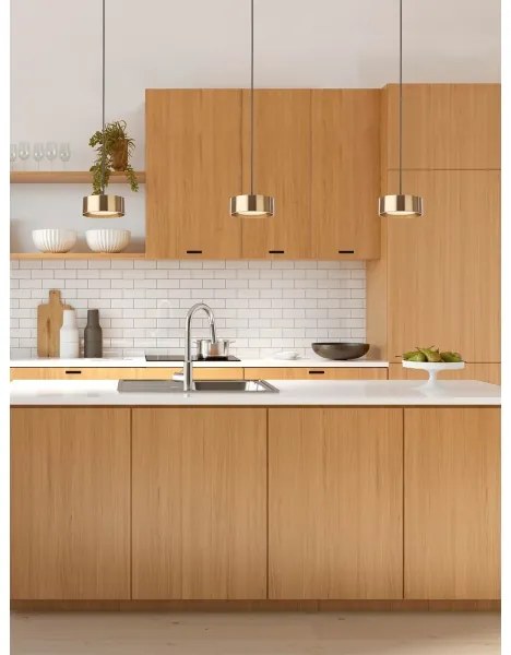 Redo 01-3100 - Lampadario LED a sospensione con filo PUNKT LED/6W/230V diametro 15 cm ottone