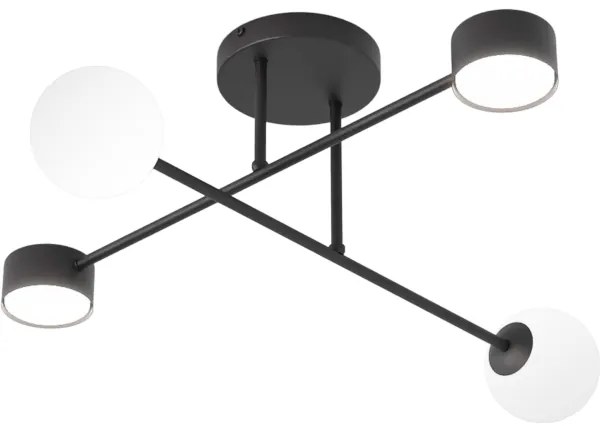 Plafoniera HOLON 2xG9/8W/230V + 2xGX53/12W nero