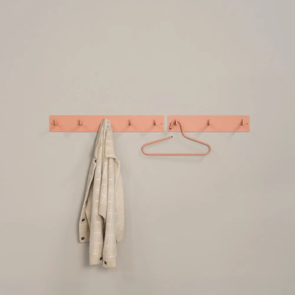 Attaccapanni da parete color salmone in metallo 70 cm Leatherman – Spinder Design