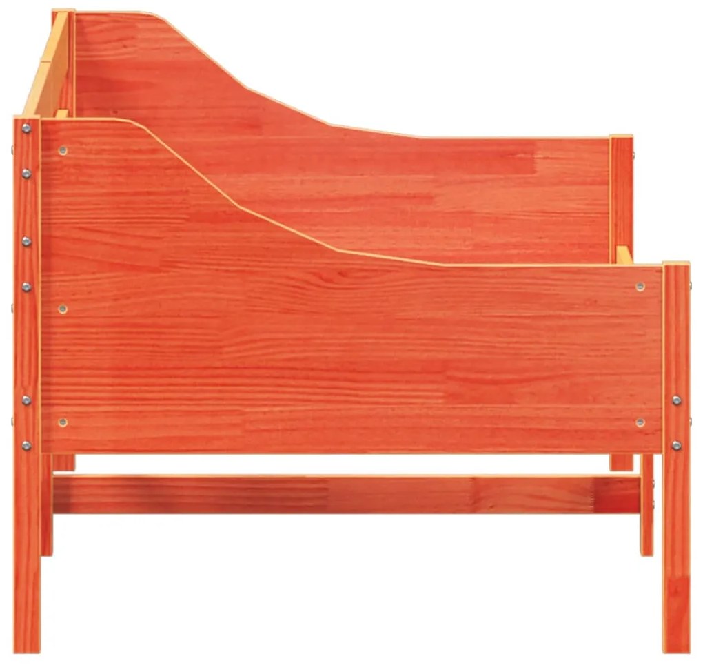 Dormeuse marrone cera 100x200 cm in legno massello di pino