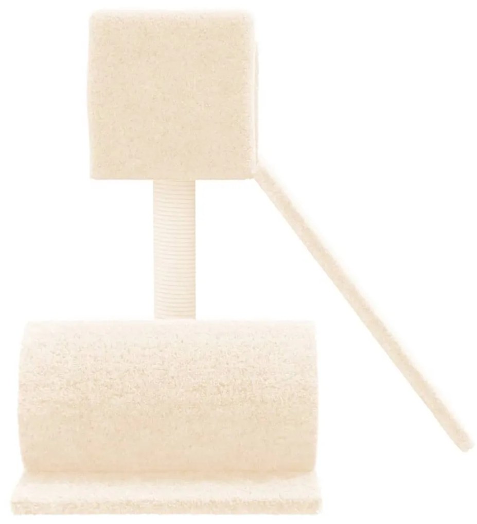 Albero per gatti con tiragraffi in sisal crema 59 cm