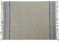 Tappeto moderno boston, stile kilim, 100% cotone, grigio, 230x160cm