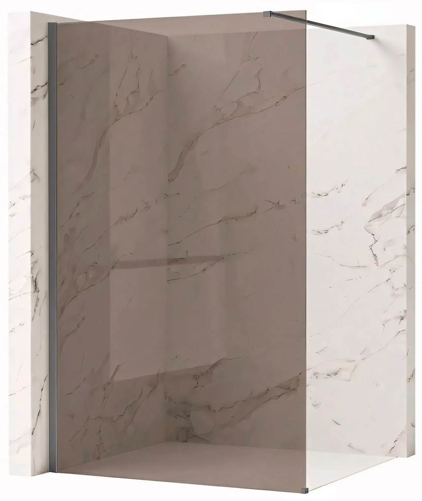 Parete doccia Rea Flexi Brown / Titan 130