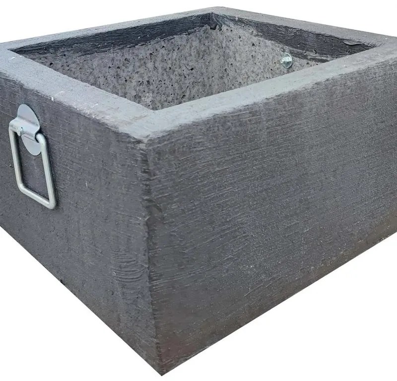 Base per ombrellone riempibile in cemento grigio Platino L 50 x P 50 x H 27 cm