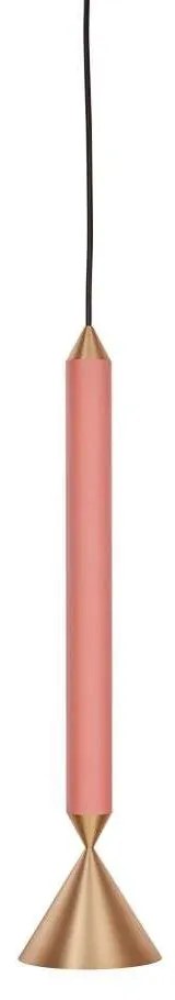 Pholc - Apollo 39 Lampada a Sospensione Coral Pink/Ottone Lucidato Pholc