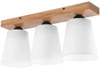 Lampada a Soffitto Lula, Bianco, Legno, 50x21x15 cm, EPIKASA