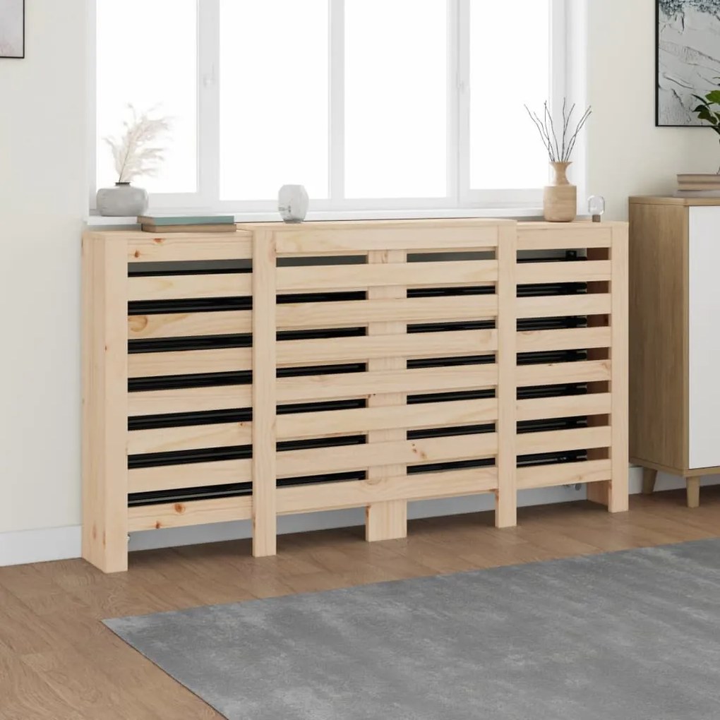 Copertura Termosifone 210x21x85 Cm İn Legno Massello Di Pino /
