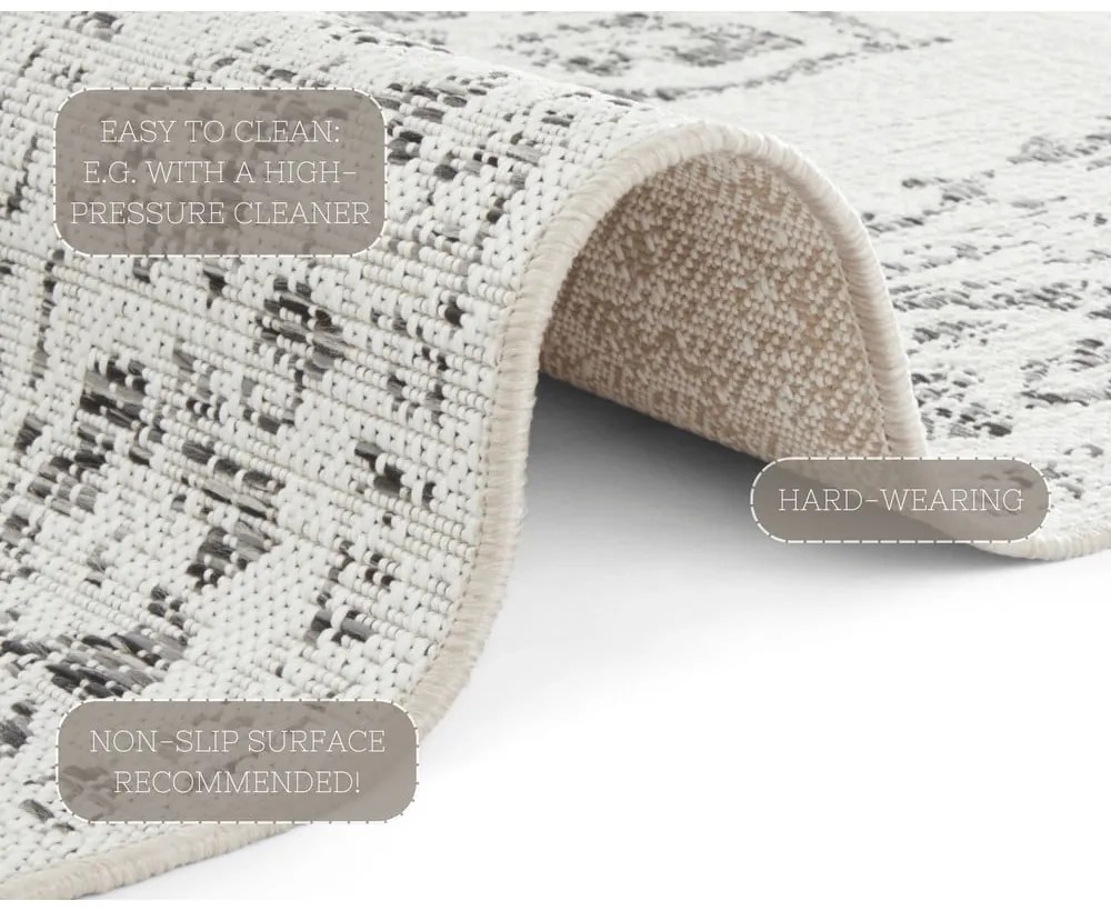 Tappeto da esterno grigio e crema , 80 x 150 cm Tilos - NORTHRUGS