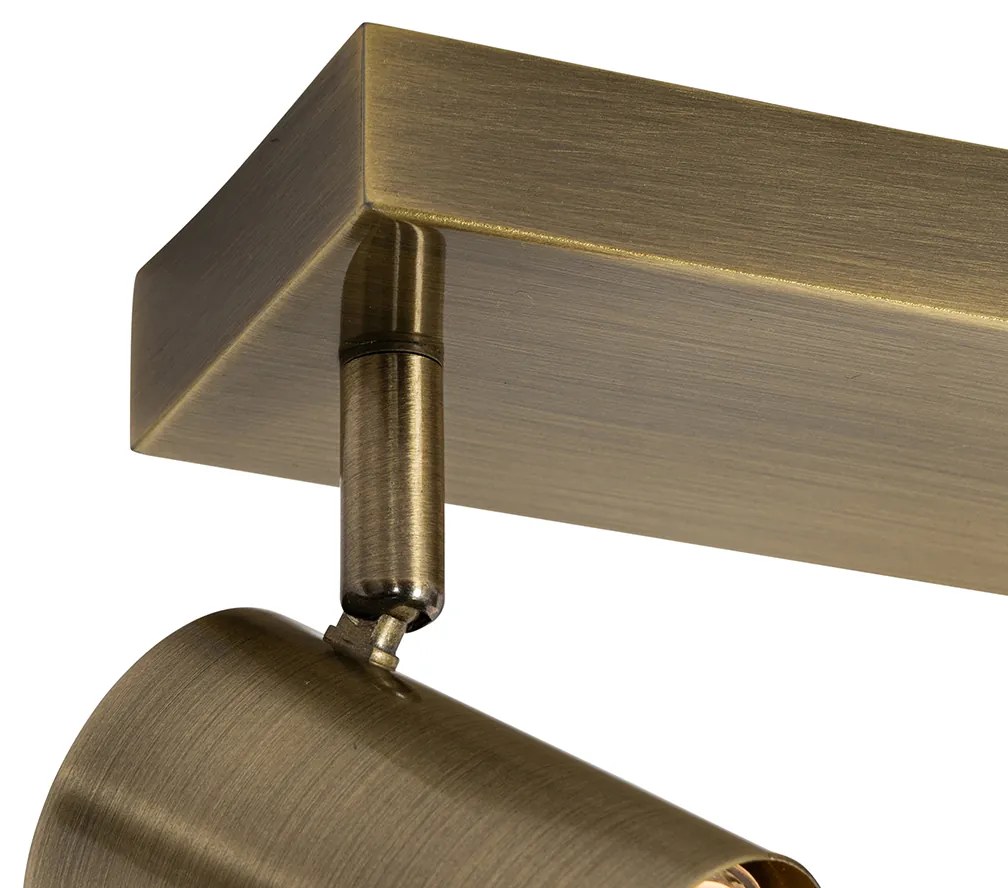 Plafoniera moderna bronzo 2 luci orientabile rettangolare - Jeana