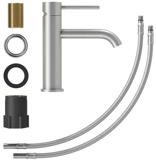 Miscelatore per lavabo SOVANG 18,3 cm in acciaio inox spazzolato