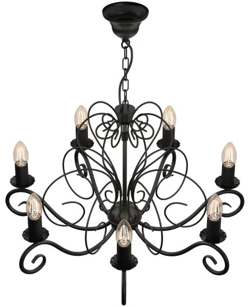 Lampadario a sospensione con catena MAURO 7xE14/60W/230V