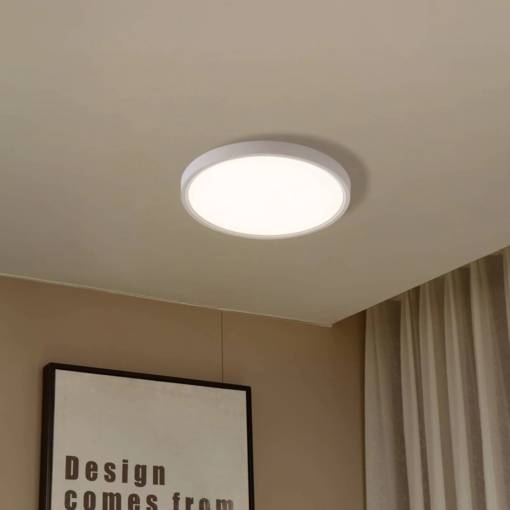 Lindby Smart plafoniera LED Deika, Ø 30 cm, bianco, Tuya
