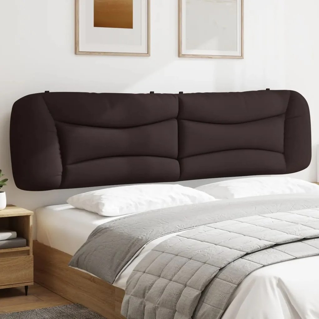 Cuscino Testiera Marrone Scuro 200 Cm İn Tessuto /