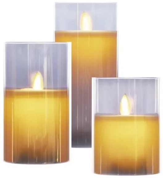 Set da 3 candele LED/6xAA