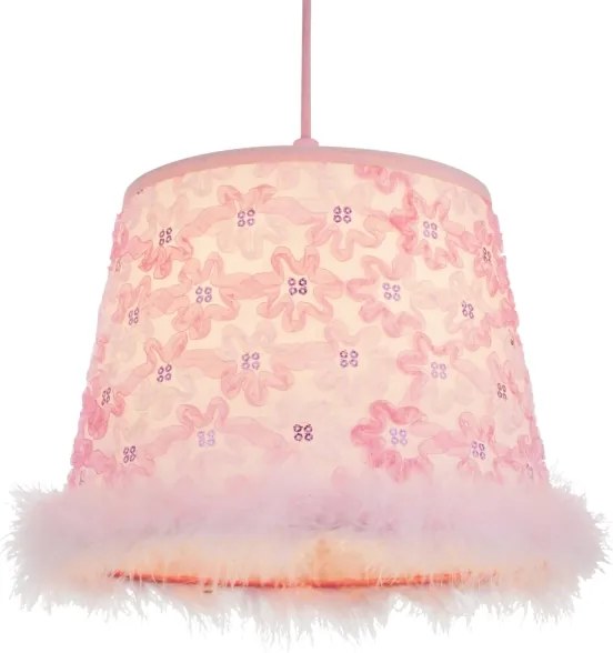 Globo 15720 - Lampadario a sospensione per bambini TARSO 1xE27/60W/230V rosa