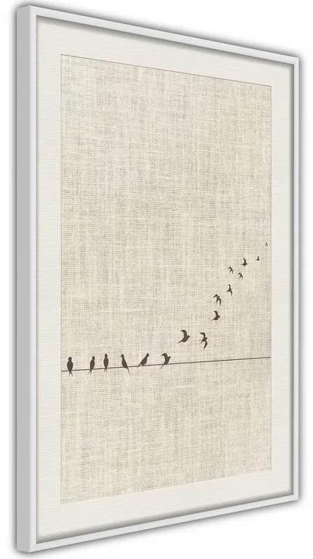 Poster  Learning to Fly  Cornice Quadri Cornice nera con pass-partout, Larghezza x Altezza Home decor 30x45