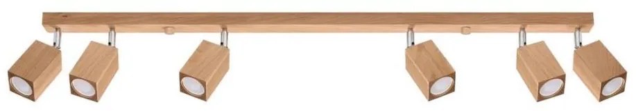 Sollux SL.1039 - Faretto KEKE 6xGU10/40W/230V quercia