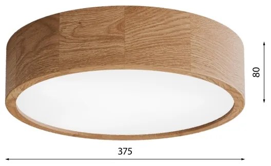 Plafoniera da bagno CLEO 3xE27/24W/230V IP54 diametro 37,5 cm quercia