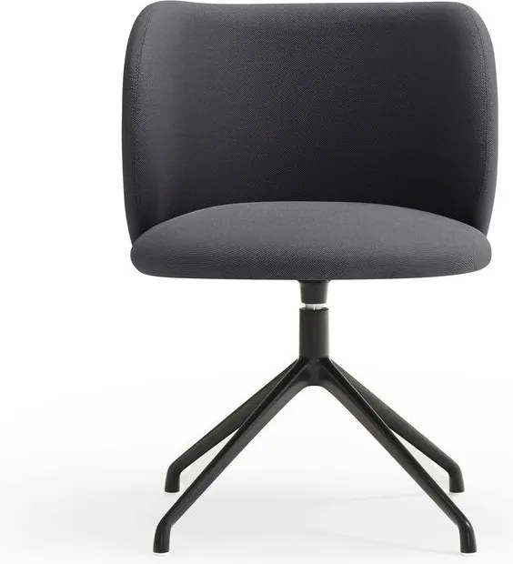 Sedia da pranzo grigio scuro in imbottito Mogi – Teulat