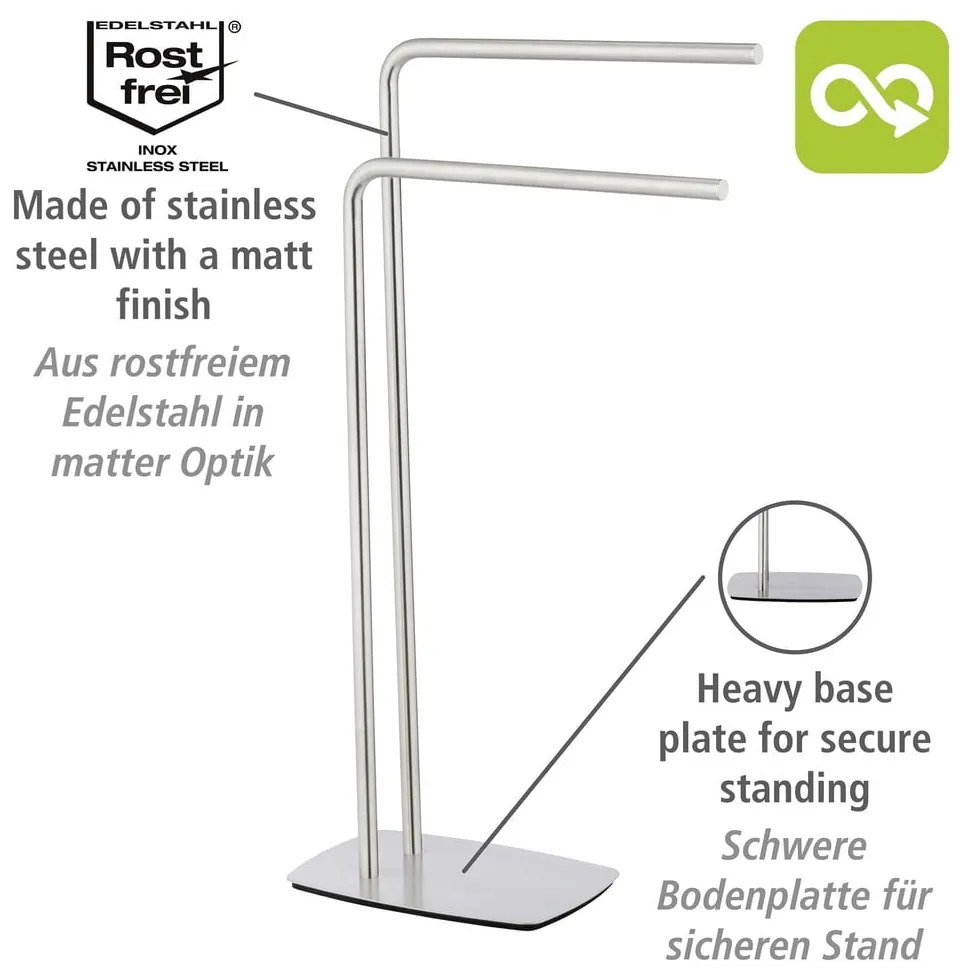 Portasciugamani in acciaio inox Iria - Wenko