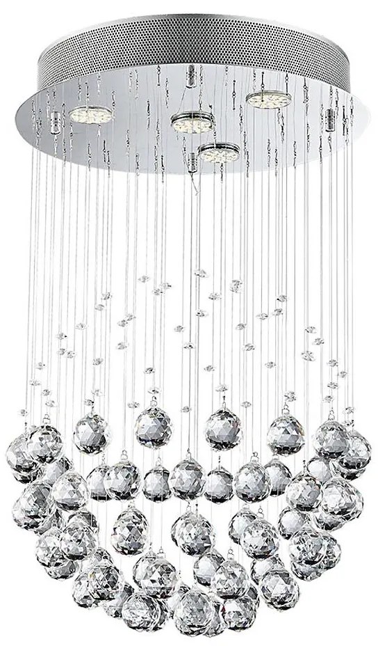 LUXERA 62413 - Lampadario fisso di cristallo XAVER 4xGU10/50W/230V