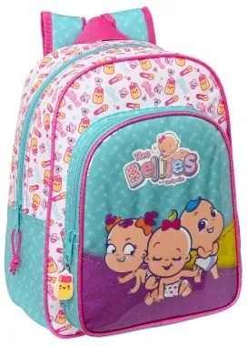 Zaino Scuola The Bellies 26 x 34 x 11 cm Viola Turchese Bianco