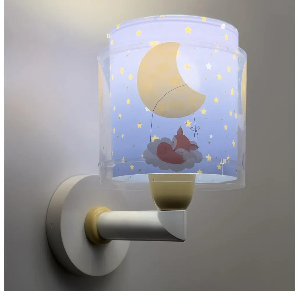 Dalber 76639 - Lampada da parete per bambini MOON DREAMS 1xE27/15W/230V blu