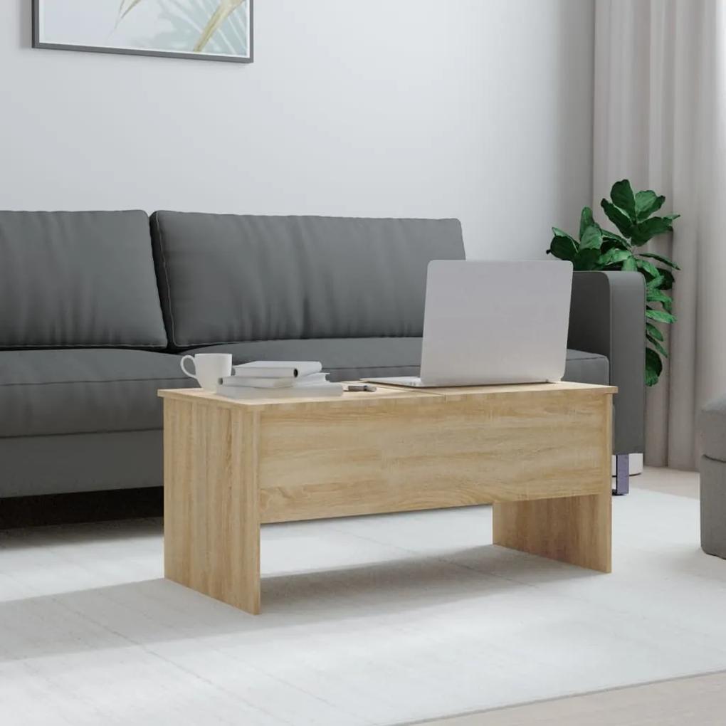 Tavolino rovere sonoma 102x50,5x46,5 cm in legno multistrato