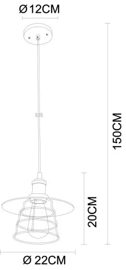 Globo 15086H - Lampadario VIEJO 1xE27/60W/230V
