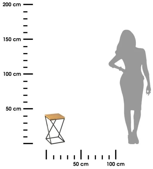 Portafiori LOFT 40x24 cm nero/marrone