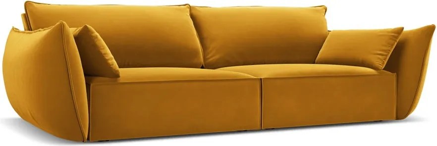 Divano color senape con rivestimento in velluto 208 cm Vanda – Mazzini Sofas