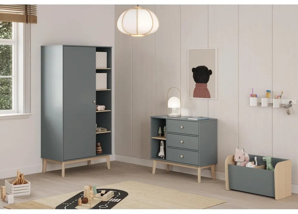 Libreria per bambini verde polveroso 70x42x35 cm Esteban – Marckeric