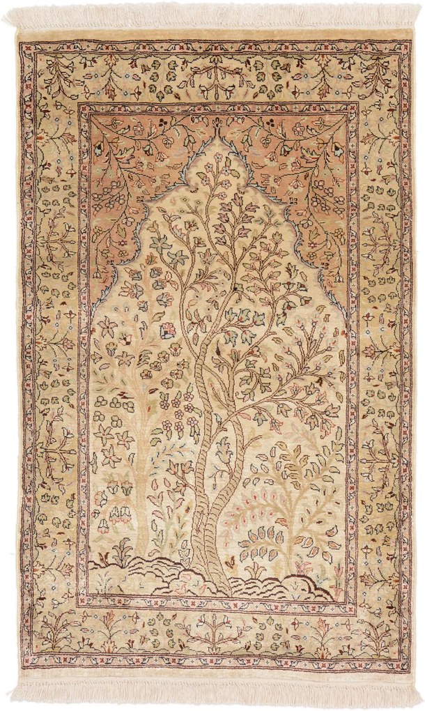 Cashmere Silk Tappeto 120x80 (Indian) Annodato A Mano